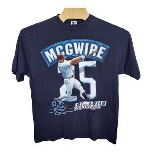 Vintage Men's Starter St. Louis Cardinals Mark McGwire T Shirt blue Large L